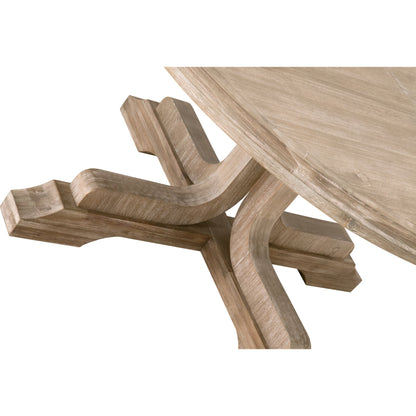 Torrey Dining Table by Essentials For Living in natural gray. Made from solid acacia, acacia veneer in a cottage & farmhouse style.