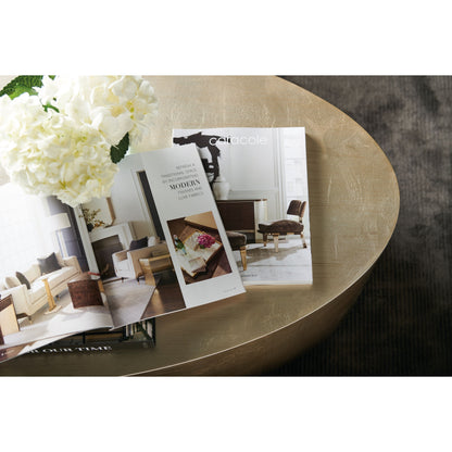 Come Oval Here! Cocktail Table by Caracole in gold, silver and pompeii, charcoal. Made from hardwood solids, hardwood veneers in a modern style.