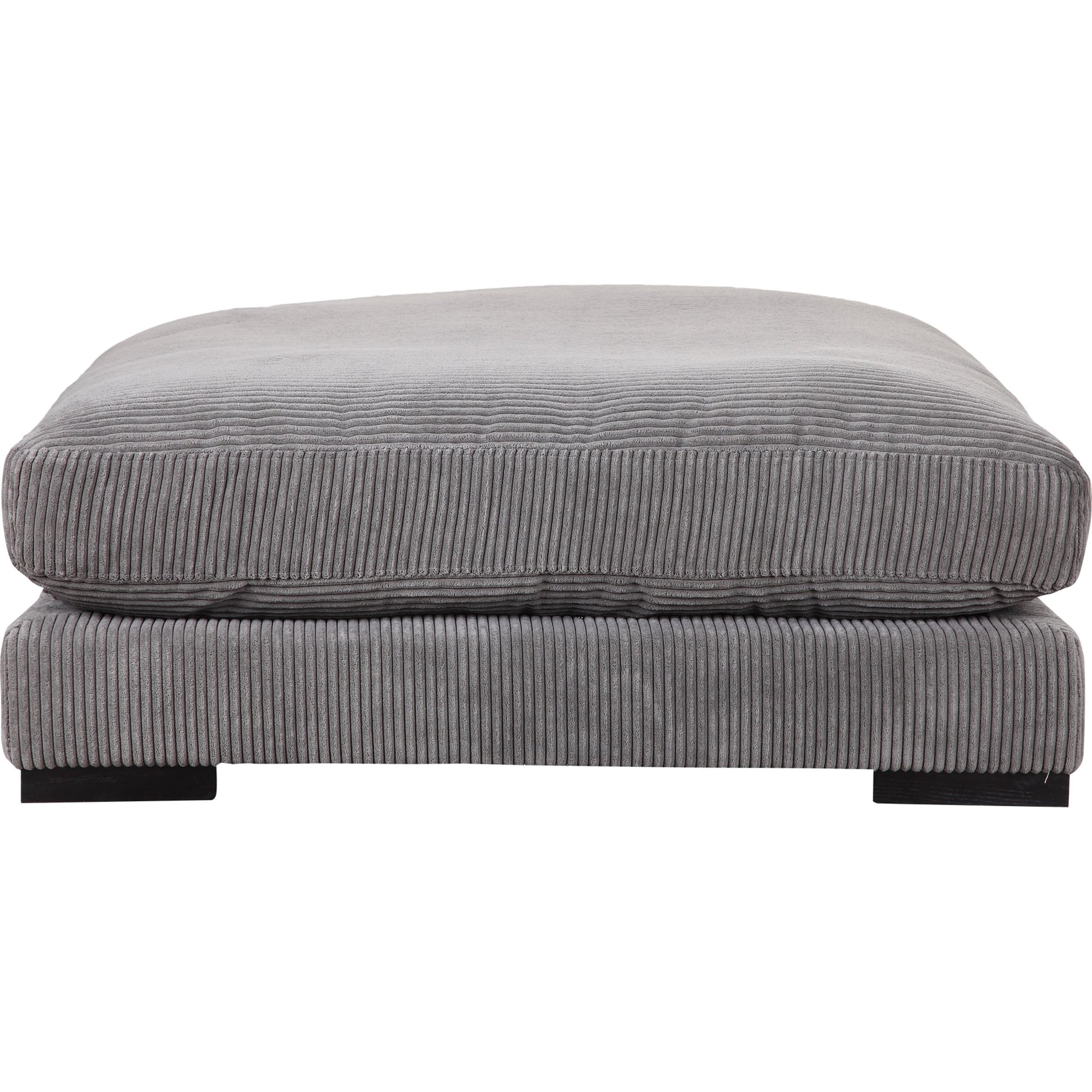Tumble Ottoman by Moe's Home Collection in dark gray. Made from upholstery: 100% polyester, solid eucalyptus wood frame, plywood, upholstery foam in a modern style.