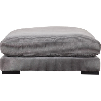 Tumble Ottoman by Moe's Home Collection in dark gray. Made from upholstery: 100% polyester, solid eucalyptus wood frame, plywood, upholstery foam in a modern style.