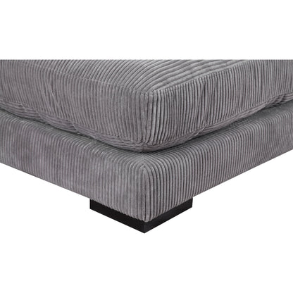Tumble Ottoman by Moe's Home Collection in dark gray. Made from upholstery: 100% polyester, solid eucalyptus wood frame, plywood, upholstery foam in a modern style.