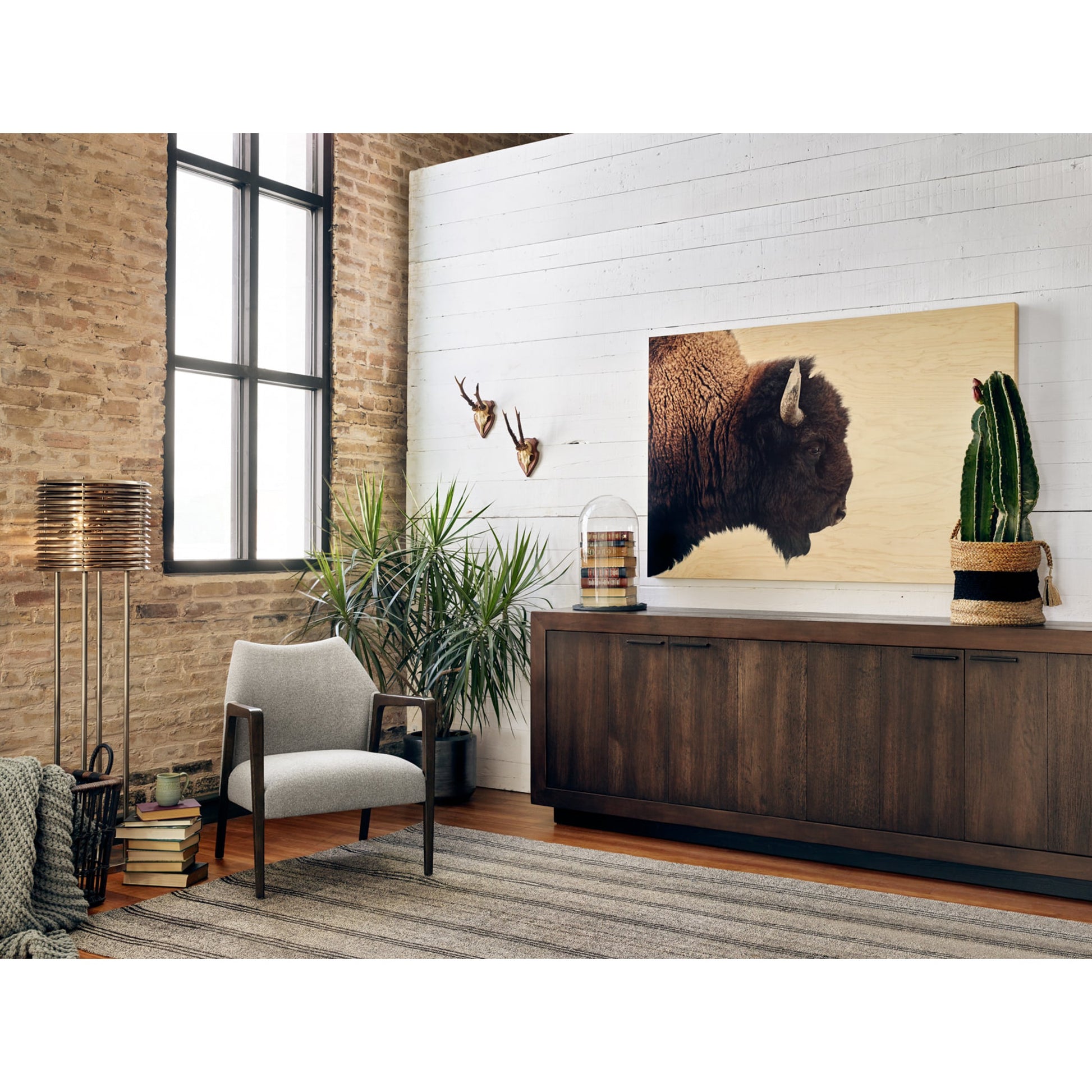 American Bison by Getty Images by Four Hands. Made from maple box in a rustic style.