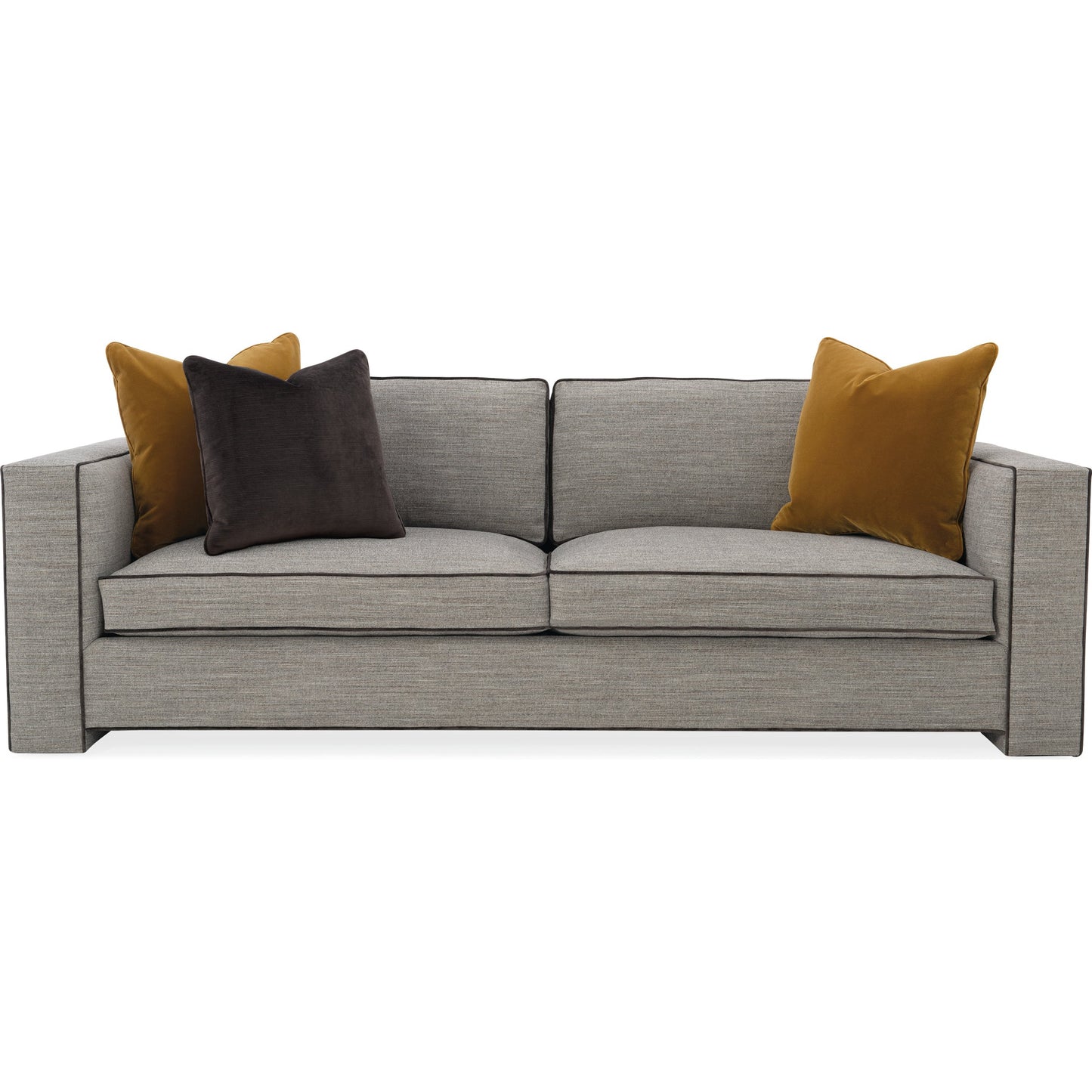 007 SR-845874 | Additional Silo | Welt Played 92" Sofa by Caracole in gray. Made from birch in a modern style.