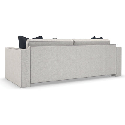 Welt Played 92" Sofa by Caracole in gray. Made from birch in a modern style.