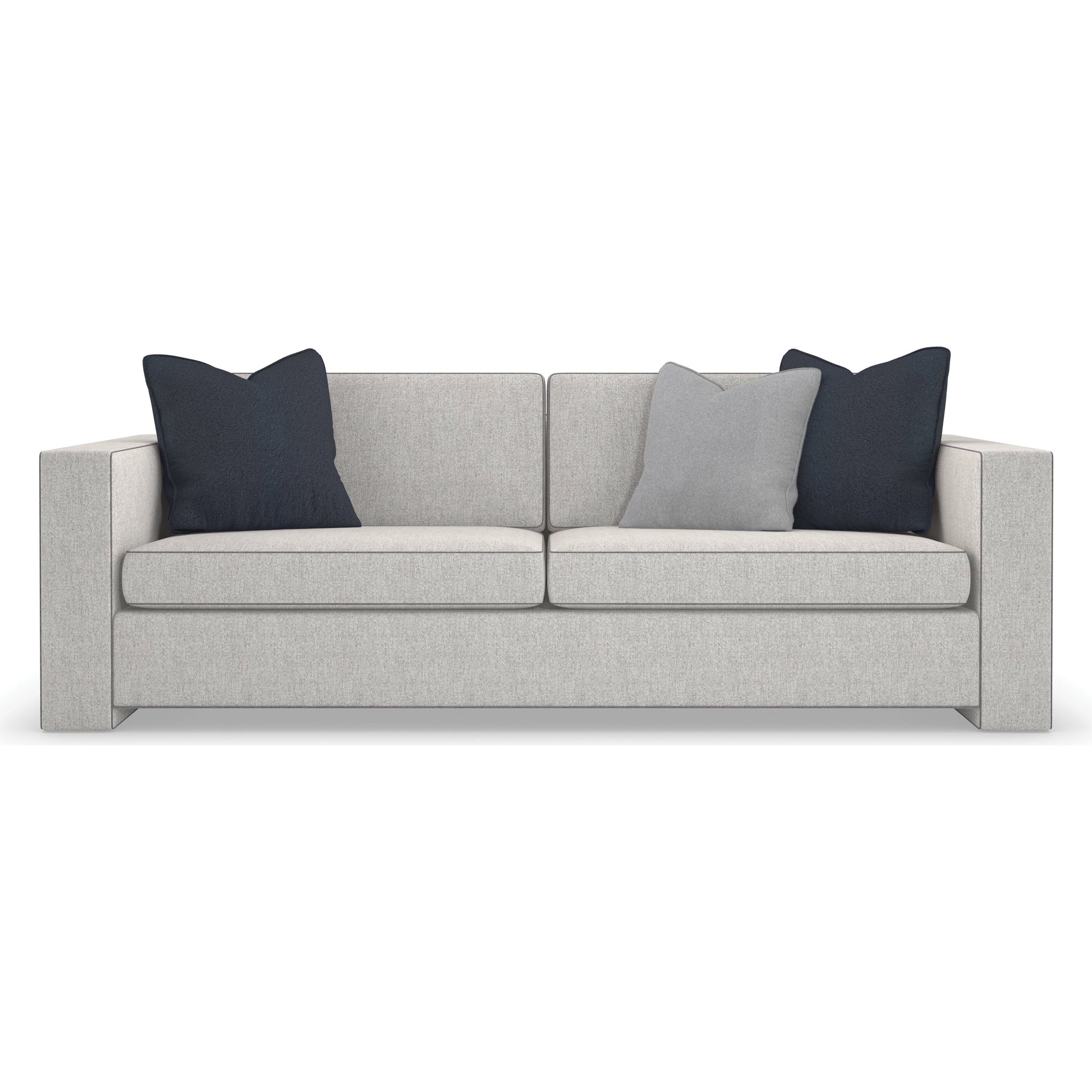 Welt Played 92" Sofa by Caracole in gray. Made from birch in a modern style.