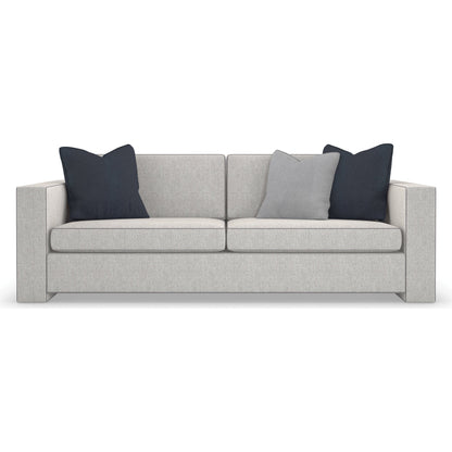 Welt Played 92" Sofa by Caracole in gray. Made from birch in a modern style.