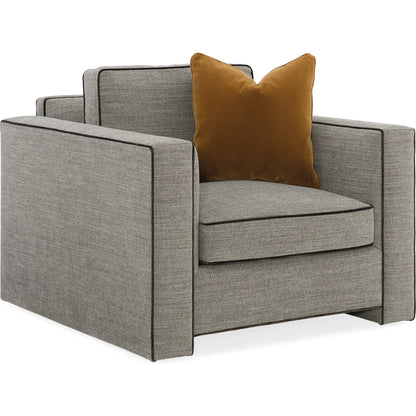 Welt Played Club Chair by Caracole in smokey taupe. Made from birch in a modern style.