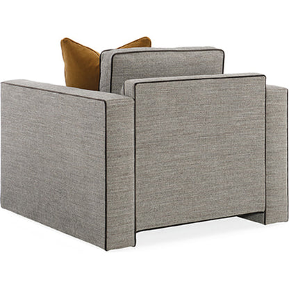 Welt Played Club Chair by Caracole in smokey taupe. Made from birch in a modern style.