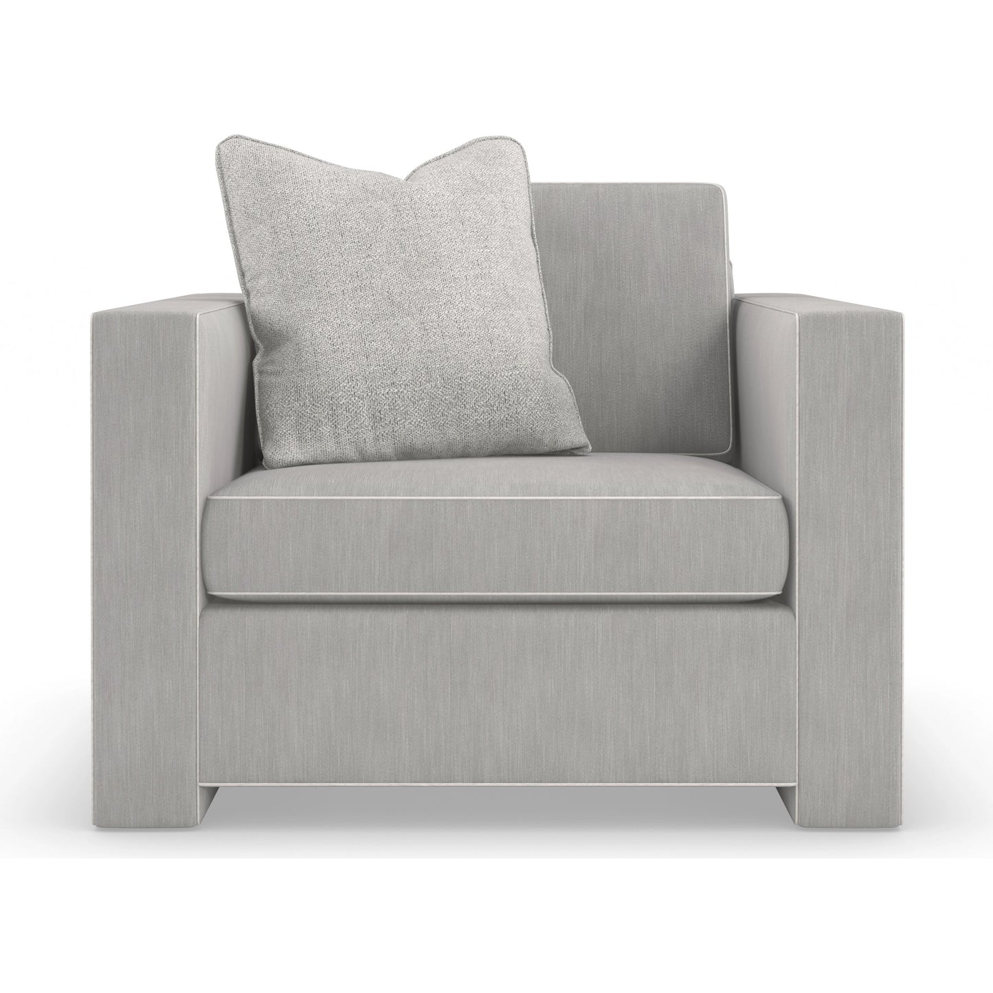 005 SI-1955943 | Additional Silo | Welt Played Club Chair by Caracole in smokey taupe. Made from birch in a modern style.