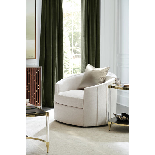 You Complete Me Swivel Chair by Caracole in almost black. Made from birch in a modern style.