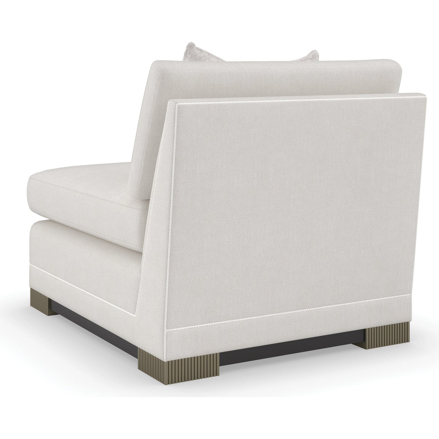 005 SI-1955966 | Additional Silo | Deep Retreat Armless Chair by Caracole in silver, dark chocolate and dark chocolate, silver shadow. Made from birch in a modern style.