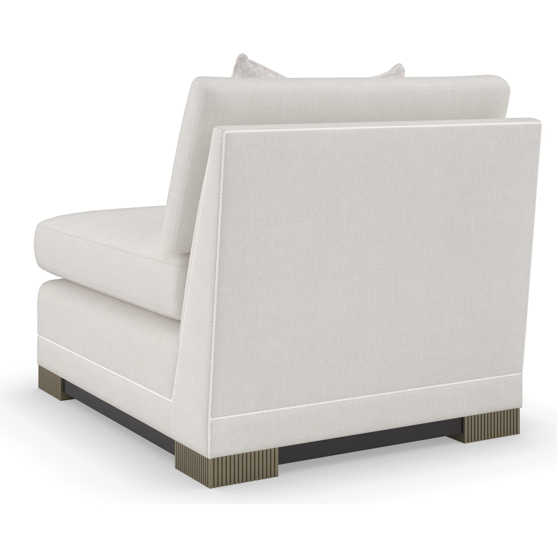 Deep Retreat Armless Chair by Caracole in silver, dark chocolate and dark chocolate, silver shadow. Made from birch in a modern style.