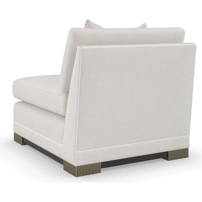 Deep Retreat Armless Chair by Caracole in silver, dark chocolate and dark chocolate, silver shadow. Made from birch in a modern style.
