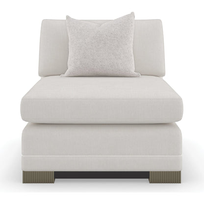 Deep Retreat Armless Chair by Caracole in silver, dark chocolate and dark chocolate, silver shadow. Made from birch in a modern style.