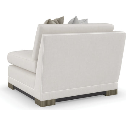 Deep Retreat Corner Chair by Caracole in silver, dark chocolate and dark chocolate, silver shadow. Made from birch in a modern style.