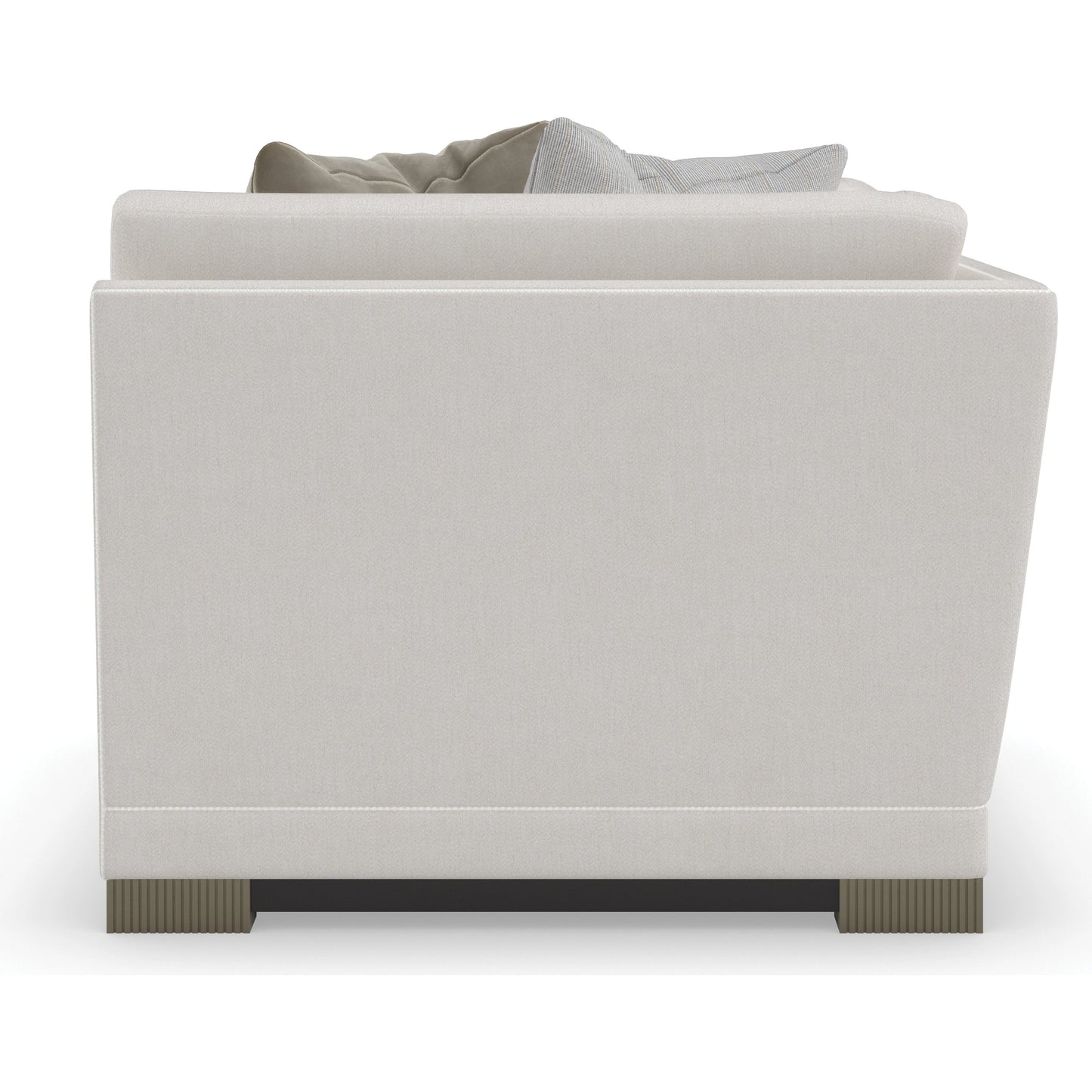 002 SI-1955969 | Additional Silo | Deep Retreat Corner Chair by Caracole in silver, dark chocolate and dark chocolate, silver shadow. Made from birch in a modern style.