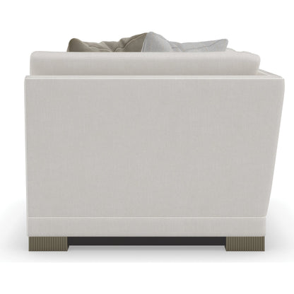 Deep Retreat Corner Chair by Caracole in silver, dark chocolate and dark chocolate, silver shadow. Made from birch in a modern style.