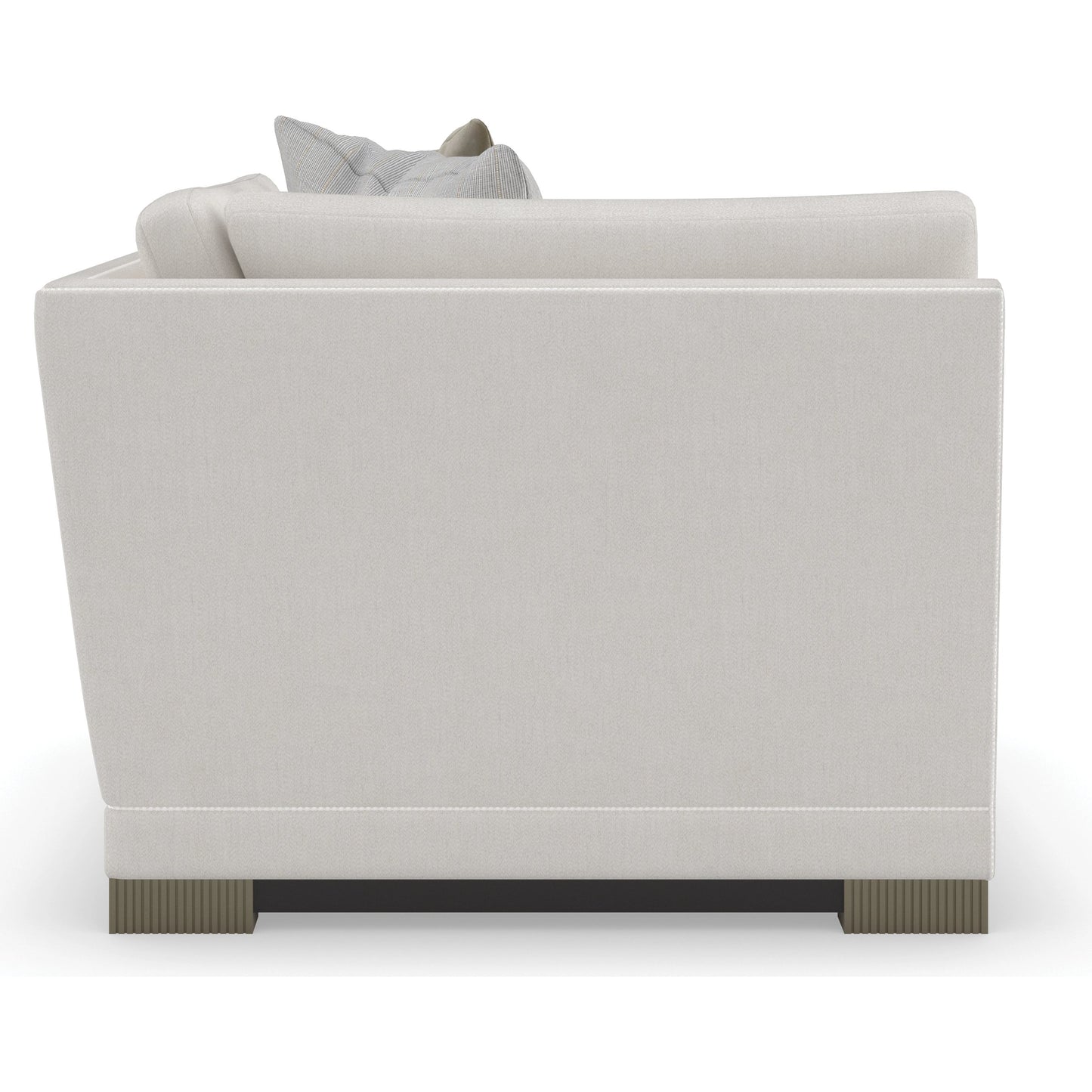 005 SI-1955969 | Additional Silo | Deep Retreat Corner Chair by Caracole in silver, dark chocolate and dark chocolate, silver shadow. Made from birch in a modern style.