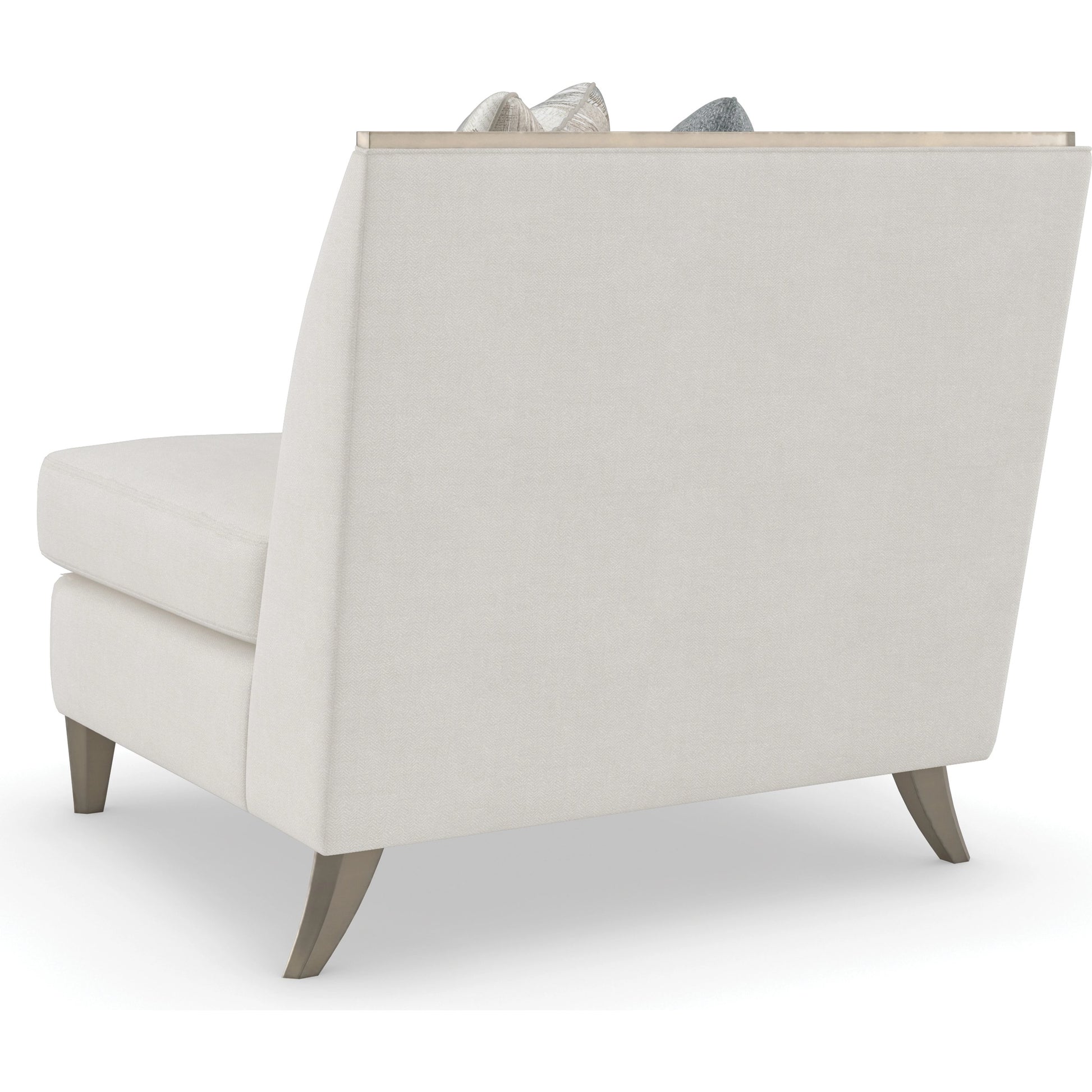 X Factor Corner Chair by Caracole in charcoal, blue, silver and charcoal leaf. Made from birch in a modern style.