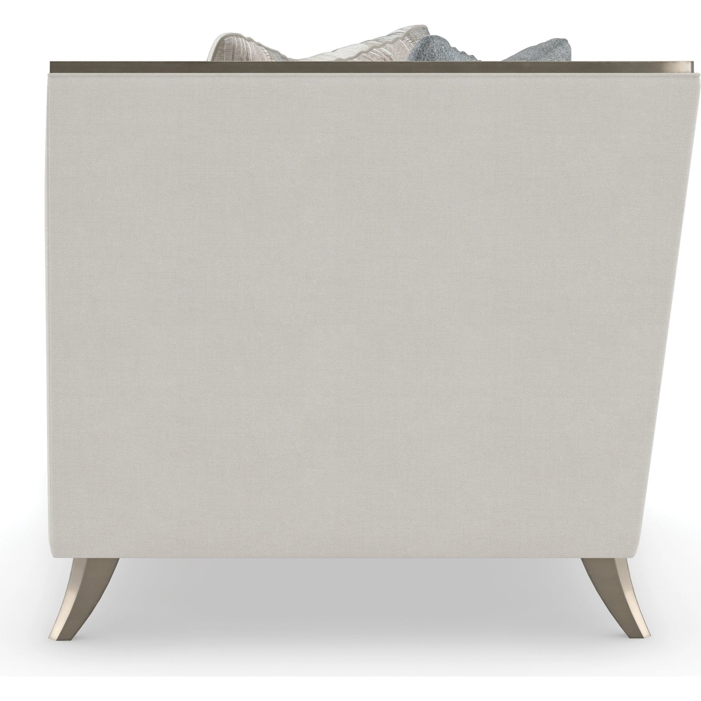 003 SI-1955970 | Additional Silo | X Factor Corner Chair by Caracole in charcoal, blue, silver and charcoal leaf. Made from birch in a modern style.