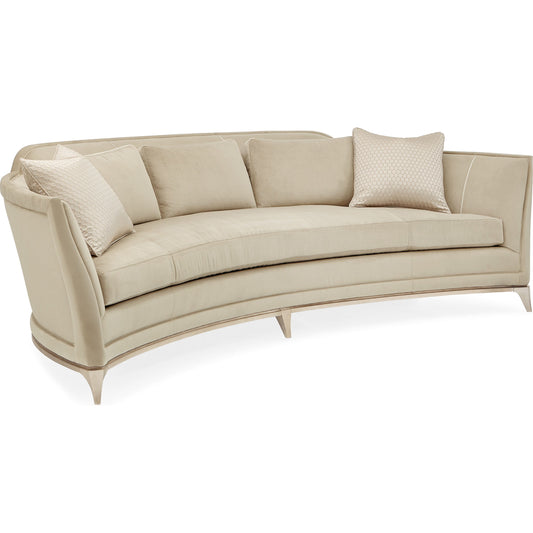 001 SR-768519 | Additional Silo | Bend the Rules Sofa by Caracole in silver and soft silver paint. Made from birch in a transitional style.
