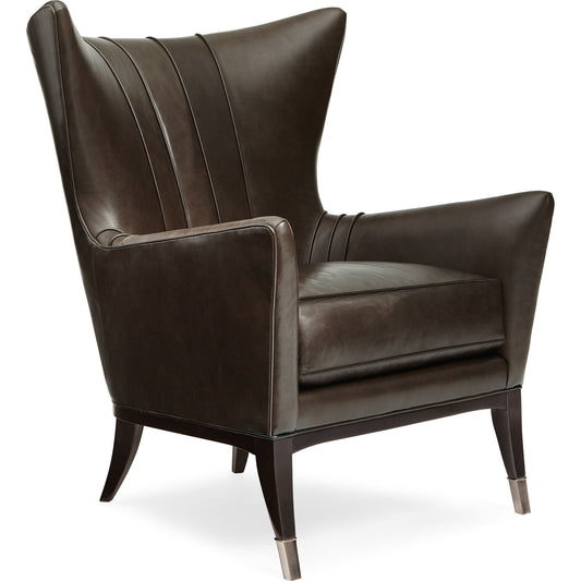So Welt Done Chair by Caracole in natural and midnight, lightly brushed chrome. Made from birch, metal ferrules in a transitional style.