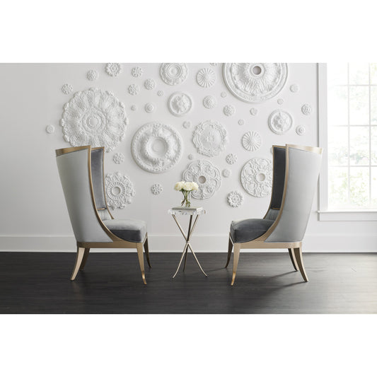 Pop Your Collar Chair by Caracole in champagne gold, golden shimmer and golden shimmer. Made from birch in a transitional style.