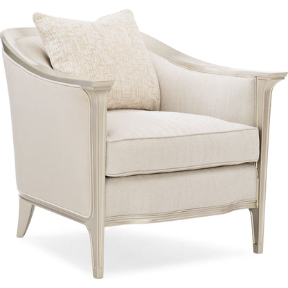 Eaves Drop Chair by Caracole in dove grey and afterglow. Made from birch in a traditional style.