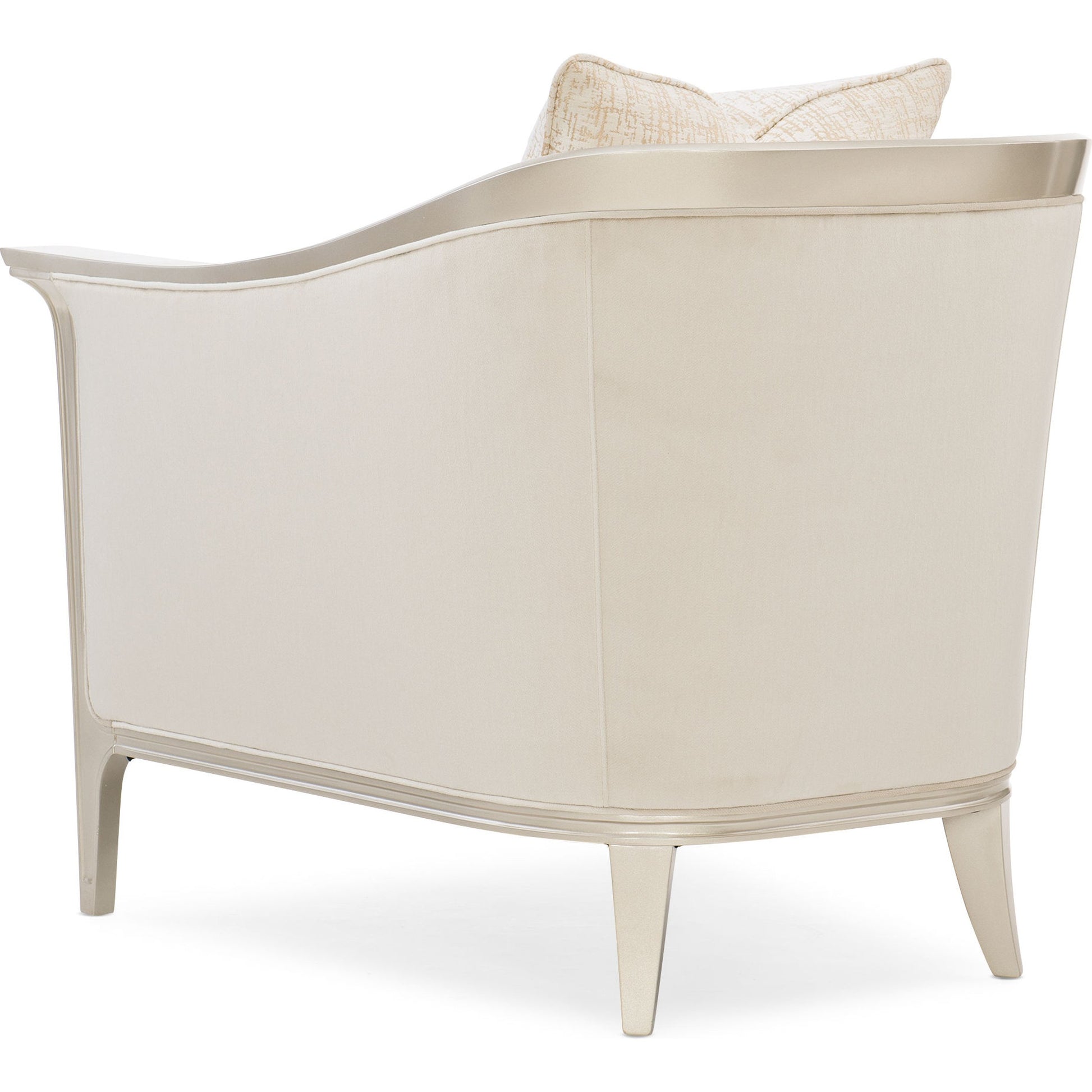 Eaves Drop Chair by Caracole in dove grey and afterglow. Made from birch in a traditional style.