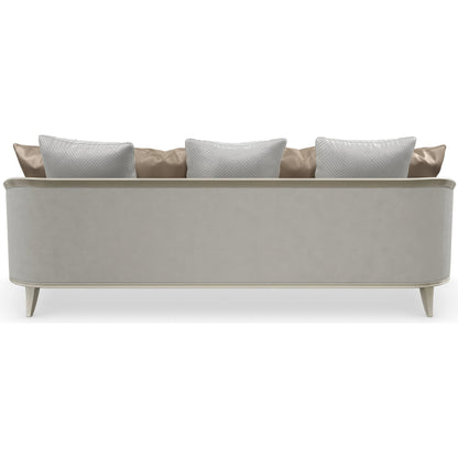 Eaves Drop 110" by Caracole in silver and soft silver paint. Made from birch in a modern style.