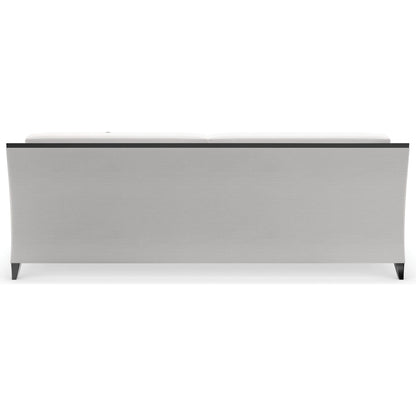 Pitch Perfect Sofa by Caracole in cream and chocolate truffle. Made from birch in a modern style.