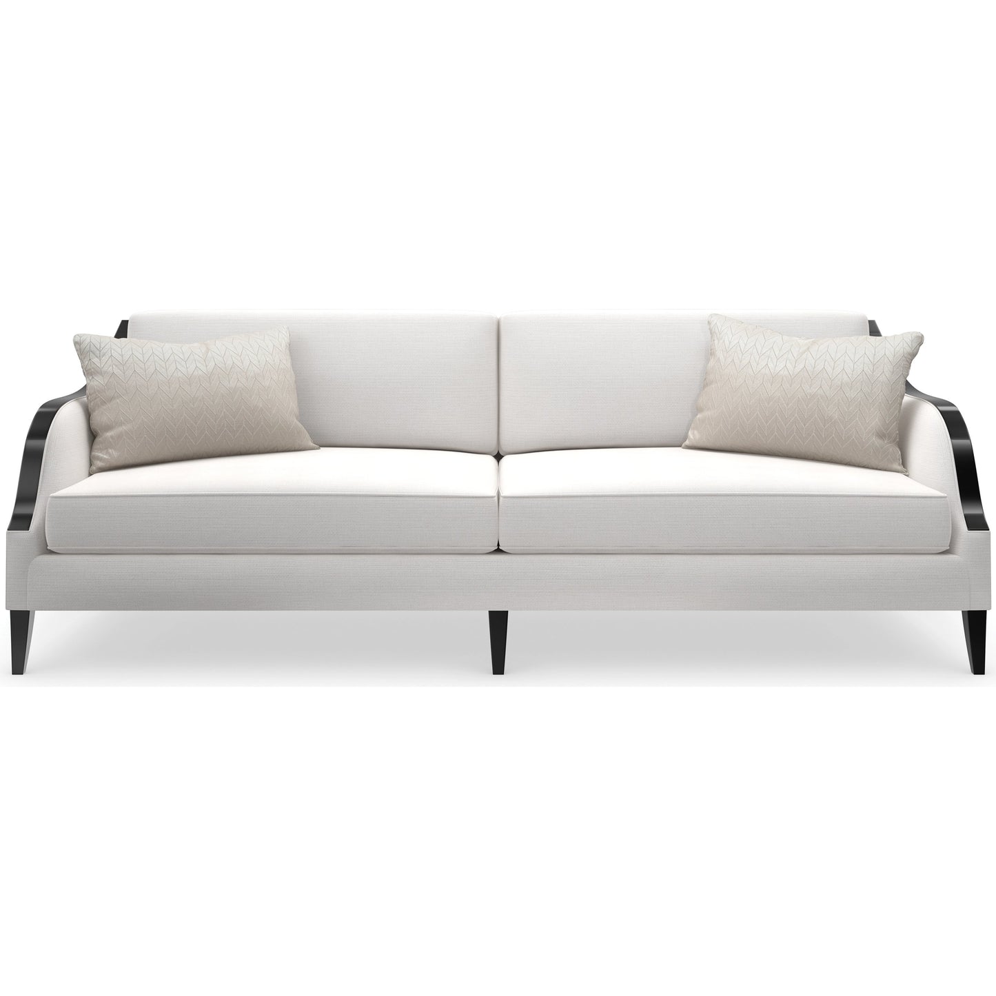 002 SI-1956007 | Additional Silo | Pitch Perfect Sofa by Caracole in cream and chocolate truffle. Made from birch in a modern style.