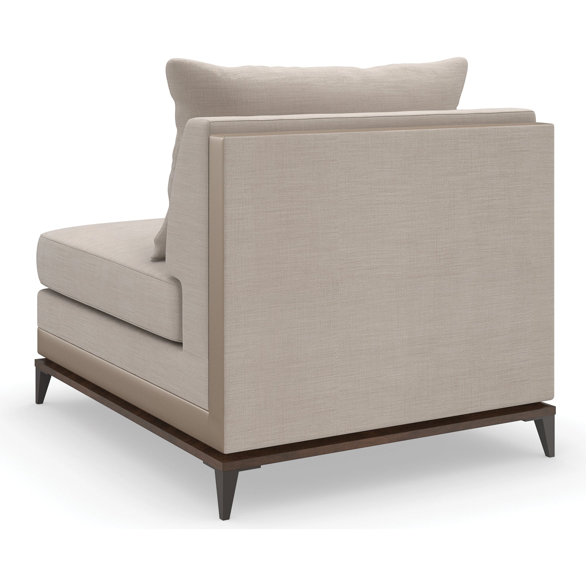 Archipelago Armless Chair by Caracole in bronze and bourbon glaze, deep bronze. Made from birch, metal in a modern style.