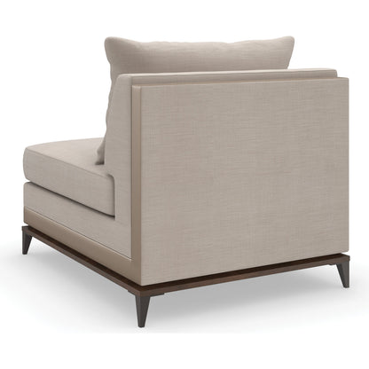 Archipelago Armless Chair by Caracole in bronze and bourbon glaze, deep bronze. Made from birch, metal in a modern style.
