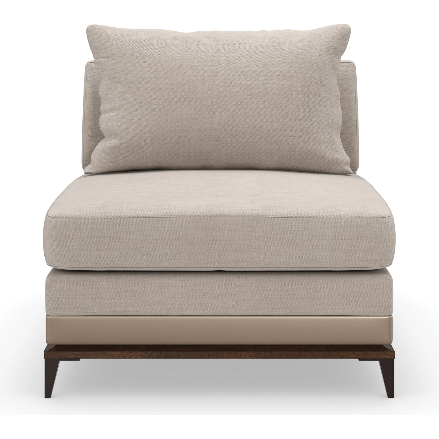 002 SI-1956014 | Additional Silo | Archipelago Armless Chair by Caracole in bronze and bourbon glaze, deep bronze. Made from birch, metal in a modern style.