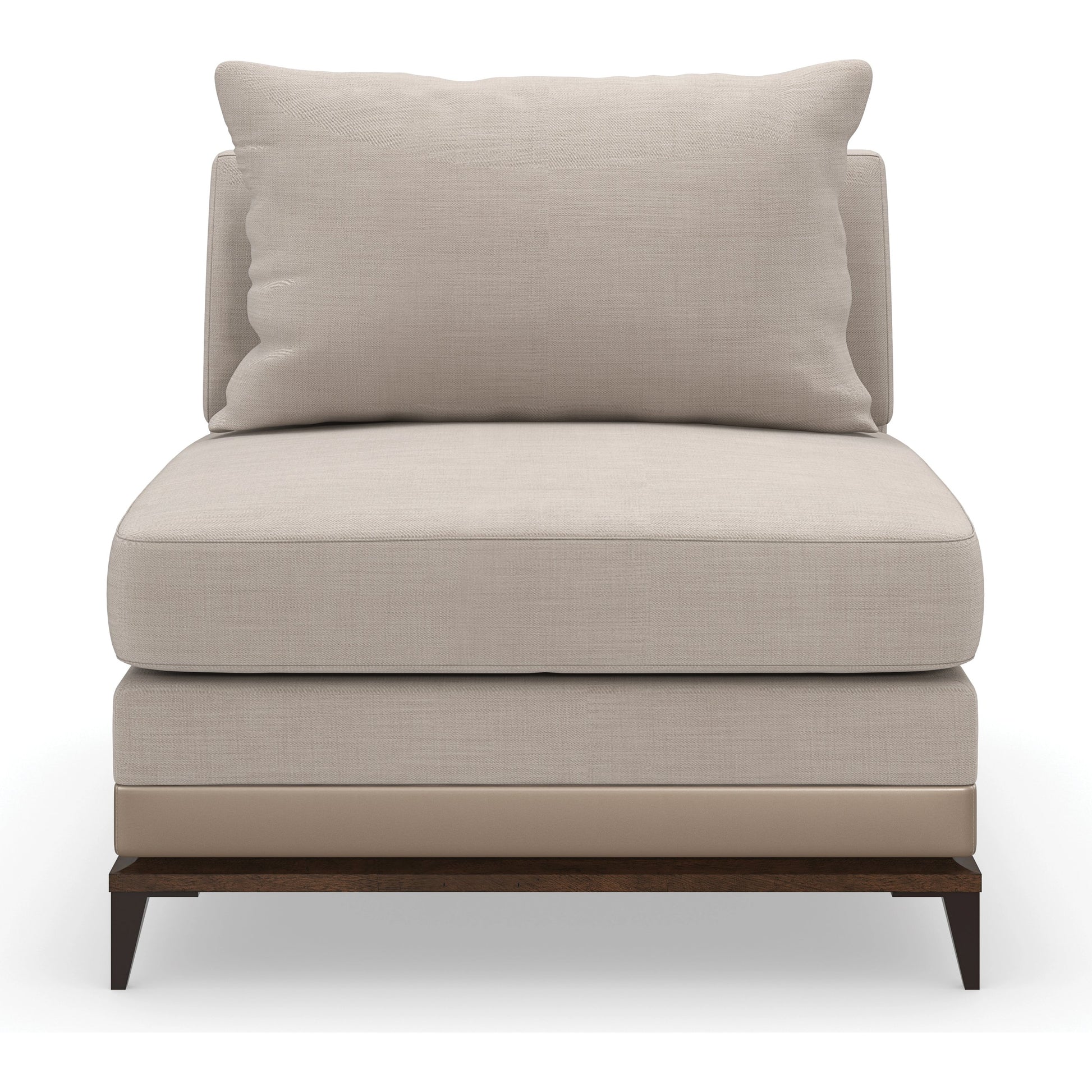 Archipelago Armless Chair by Caracole in bronze and bourbon glaze, deep bronze. Made from birch, metal in a modern style.
