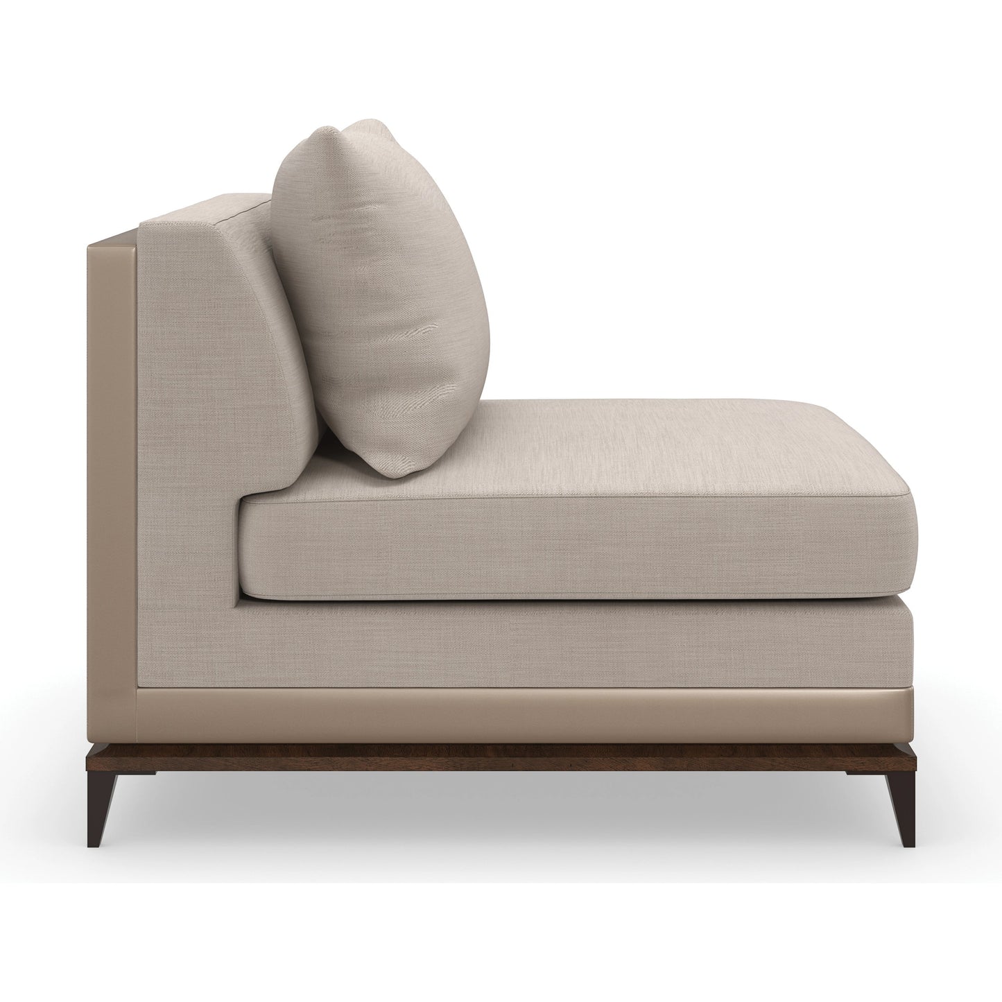 004 SI-1956014 | Additional Silo | Archipelago Armless Chair by Caracole in bronze and bourbon glaze, deep bronze. Made from birch, metal in a modern style.