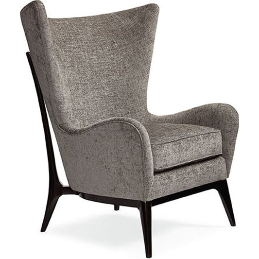 What's New Pussycat? Chair by Caracole in gray and almost black. Made from birch in a transitional style.