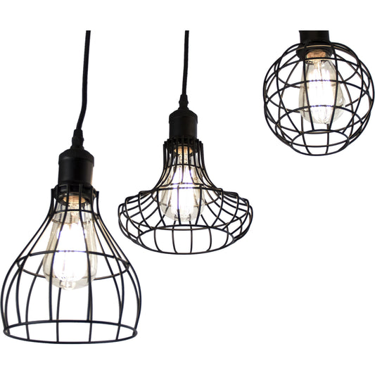 Giovanni Hanging Light by Zentique in antique black and metal. Made from metal in a modern style.