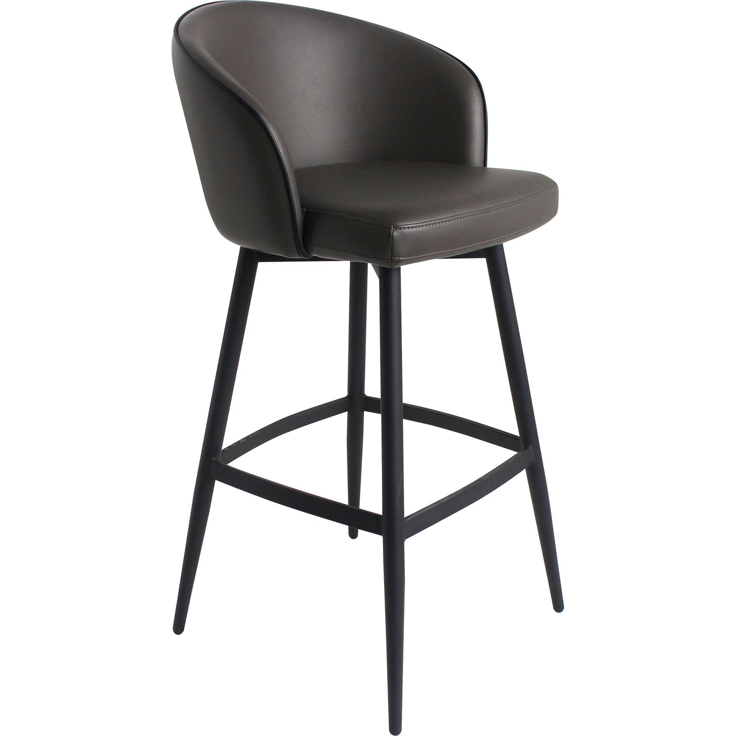 000 S-243784 | Primary Silo | Webber Counter Stool Charcoal by Moe's Home Collection in charcoal gray. Made from polyurethane upholstery, metal legs, high density foam in a modern style.