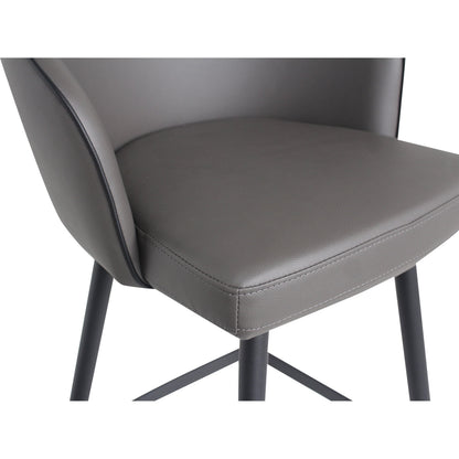 Webber Counter Stool Charcoal by Moe's Home Collection in charcoal gray. Made from polyurethane upholstery, metal legs, high density foam in a modern style.