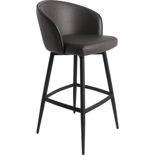 Webber Counter Stool Charcoal by Moe's Home Collection in charcoal gray. Made from polyurethane upholstery, metal legs, high density foam in a modern style.