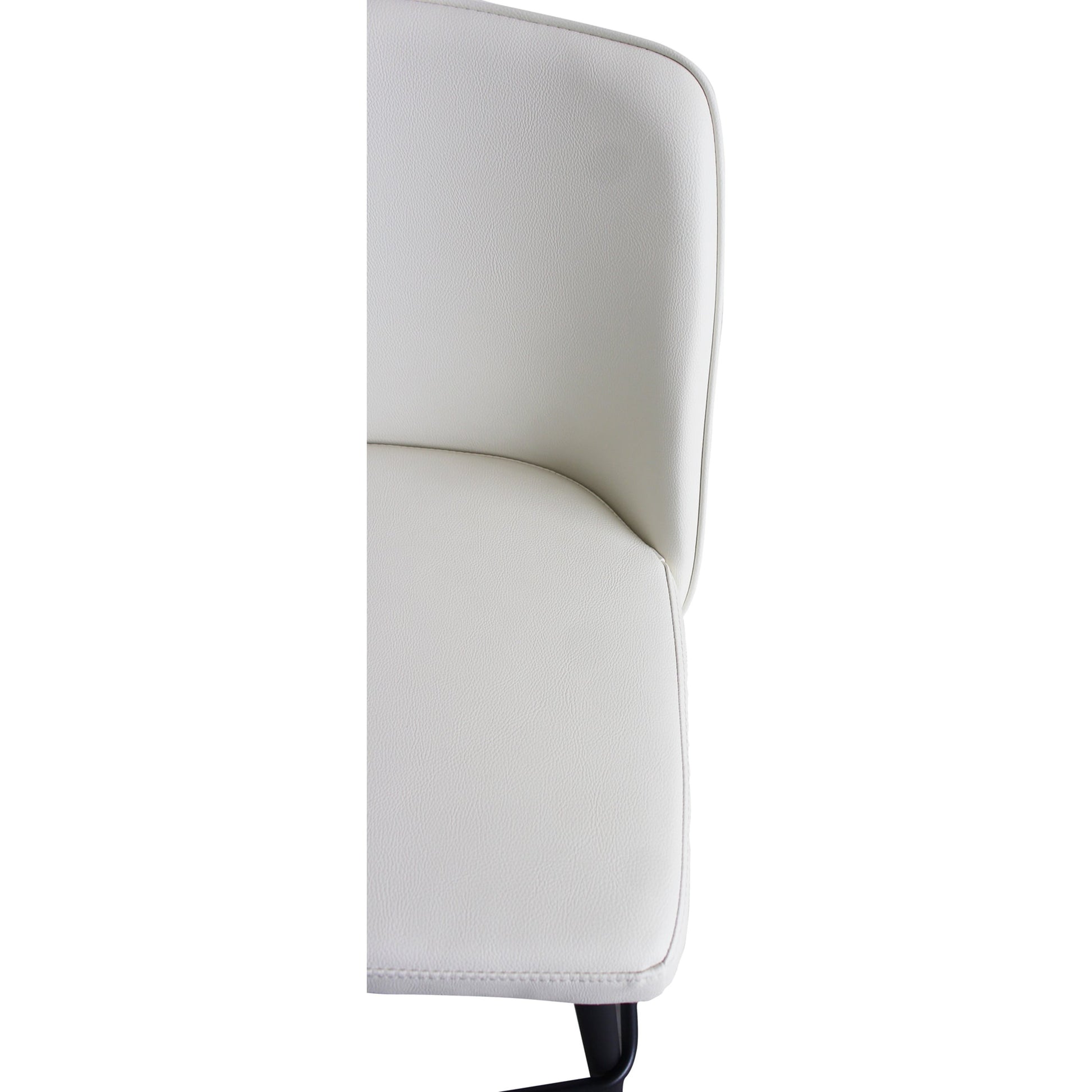 Emelia Counterstool by Moe's Home Collection in ivory. Made from upholstery: polyurethane, metal frame, foam, plywood in a modern style.