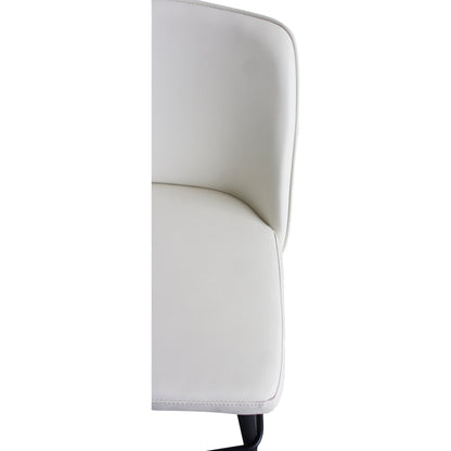 Emelia Counterstool by Moe's Home Collection in ivory. Made from upholstery: polyurethane, metal frame, foam, plywood in a modern style.