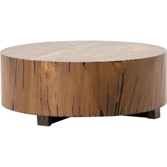 Hudson Round Coffee Table by Four Hands. Made from unique in a cottage & farmhouse style.