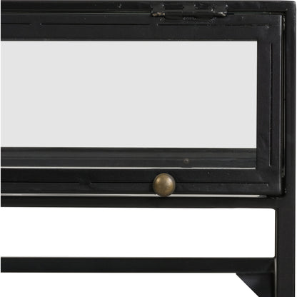 Shadow Box Coffee Table by Four Hands in black. Made from tempered glass, iron in a modern style.