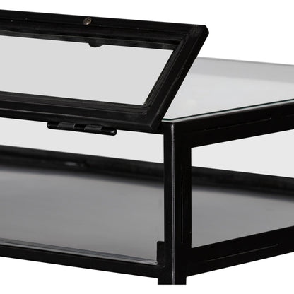 Shadow Box Desk by Four Hands in black. Made from iron in a modern style.