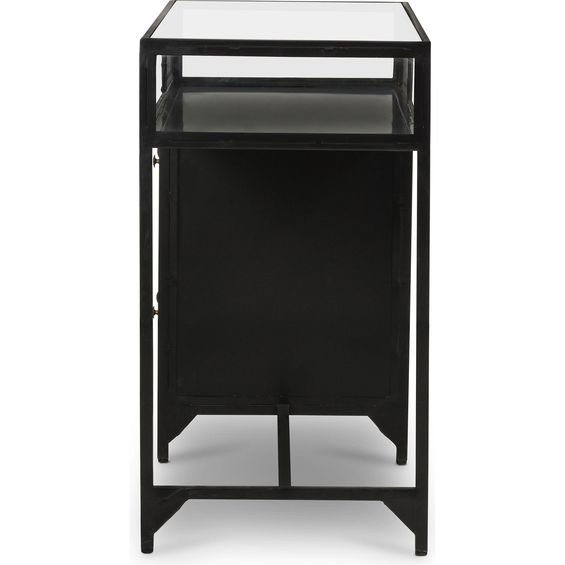 Shadow Box Desk by Four Hands in black. Made from iron in a modern style.
