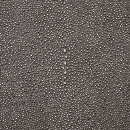 Shagreen Desk by Four Hands in grey shagreen, antique brass and antique brass. Made from faux shagreen, iron in a modern style.