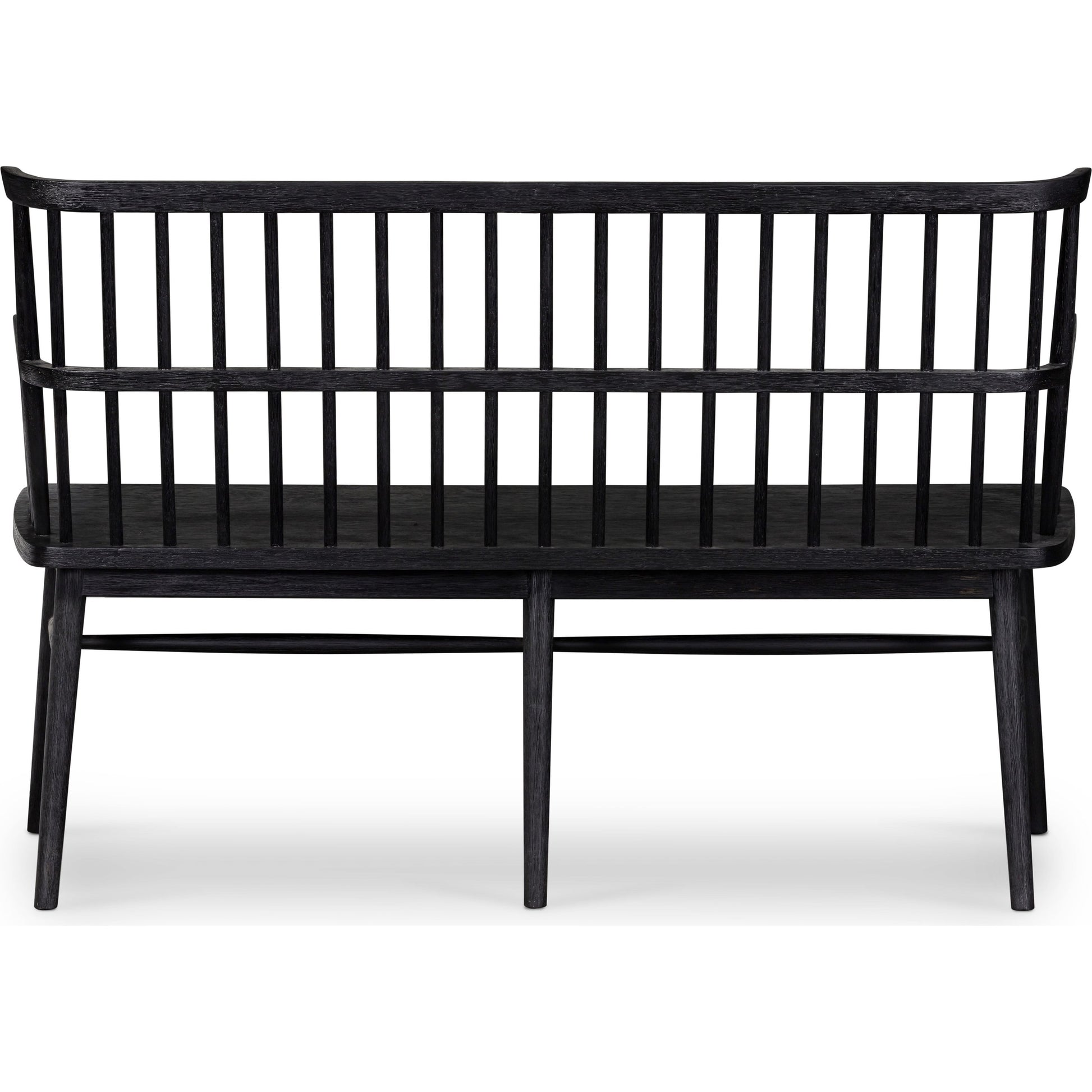 Aspen Bench by Four Hands in matte black. Made from solid beech, beech veneer in a cottage & farmhouse style.